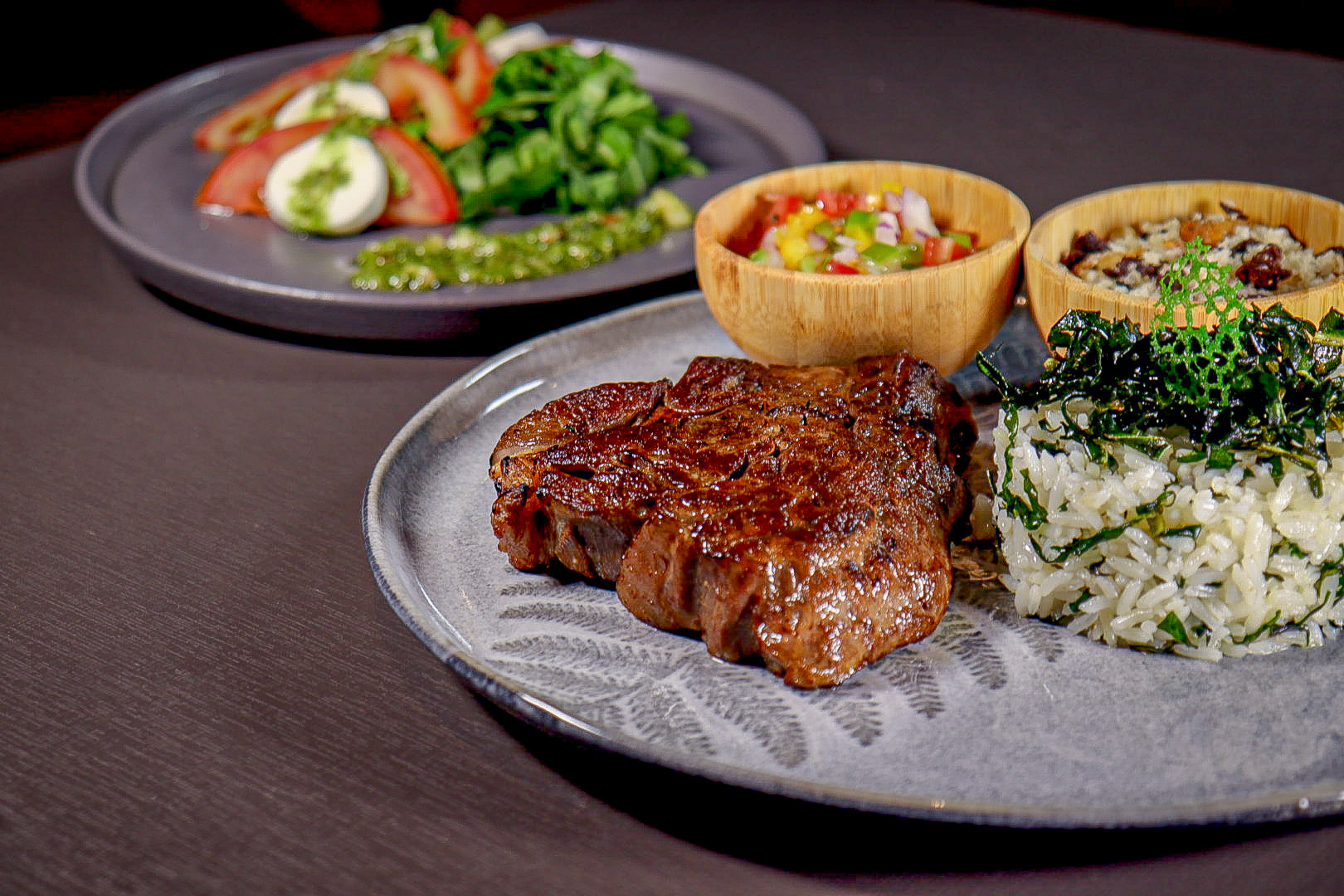 a plate of food on a table