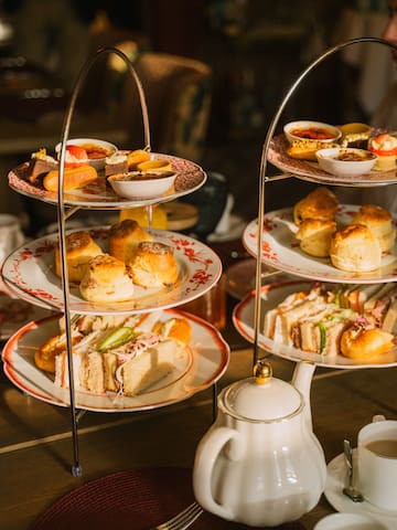 a tray of food on a table