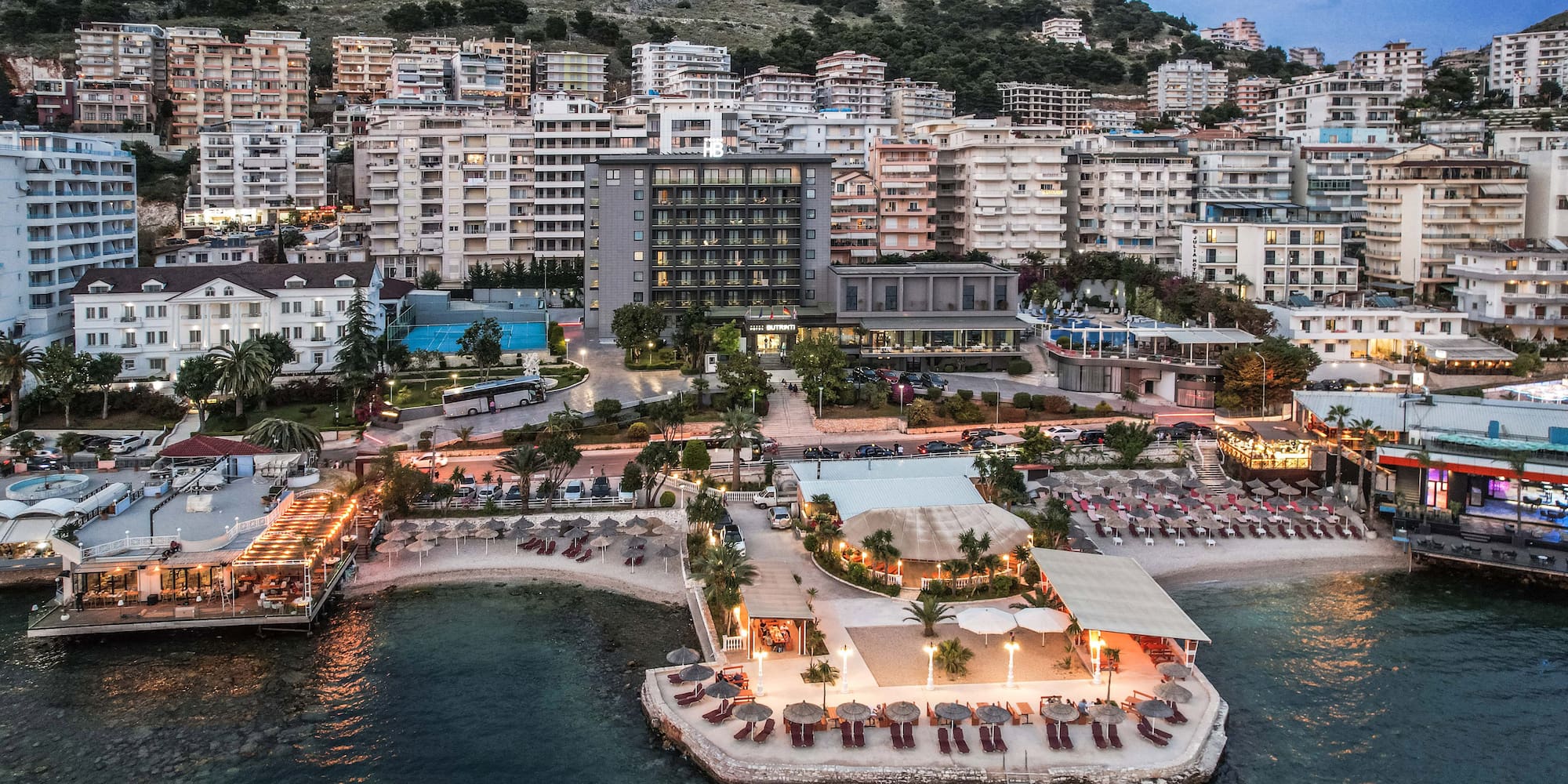 a city next to the water