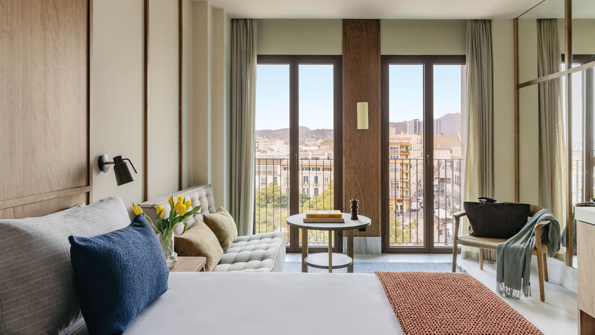 a building with lights on