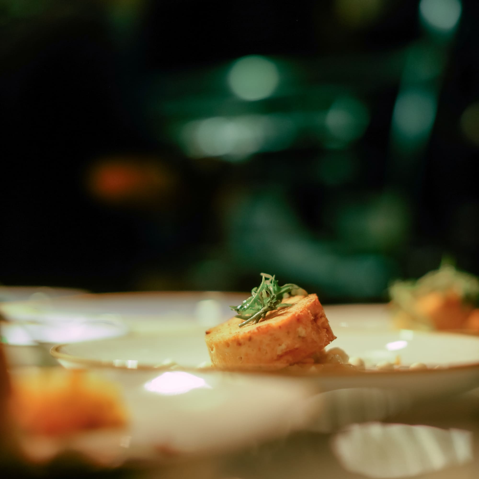 a close up of food on a plate