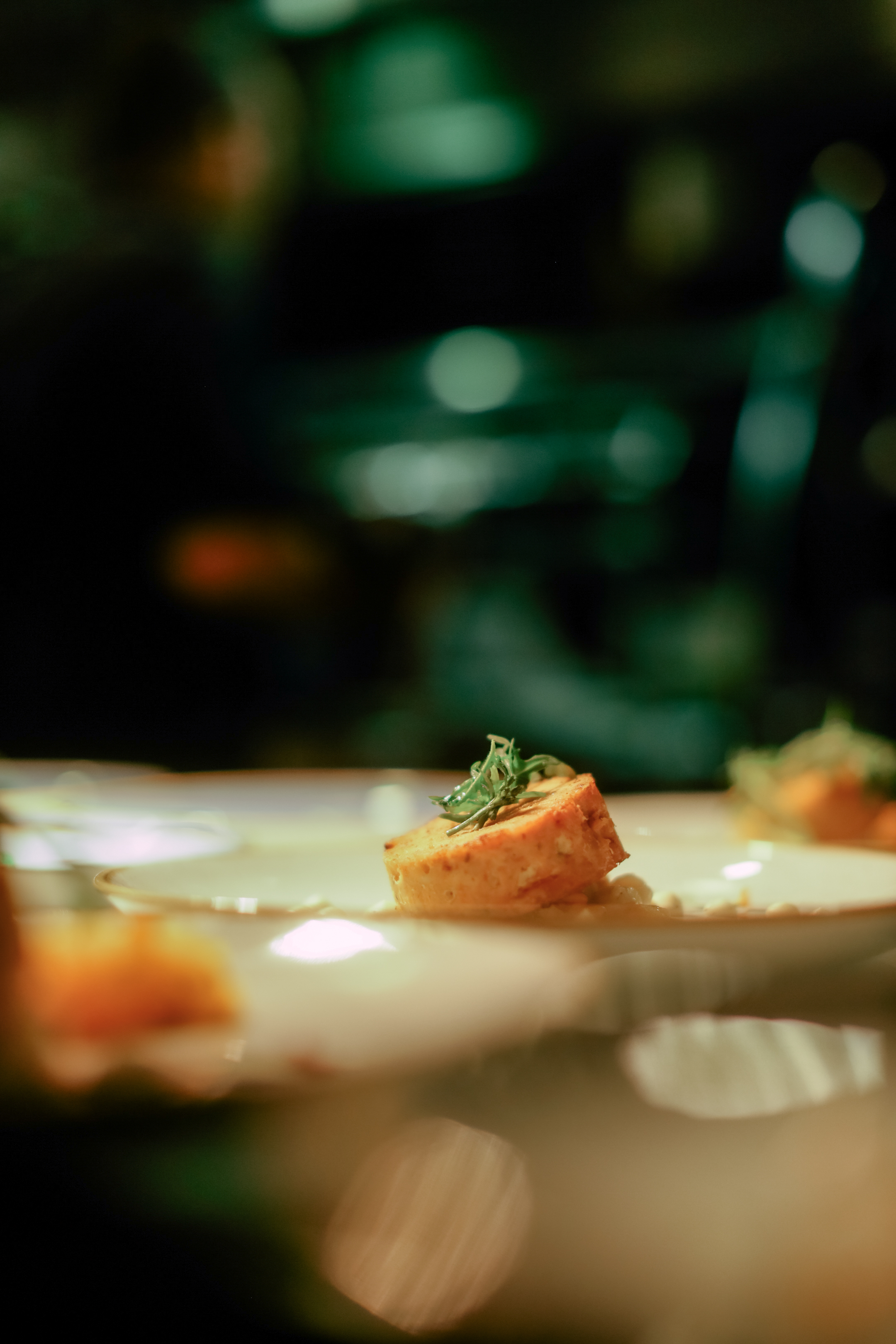 a close up of food on a plate