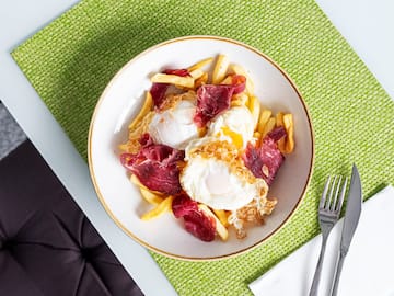 a plate of food on a place mat