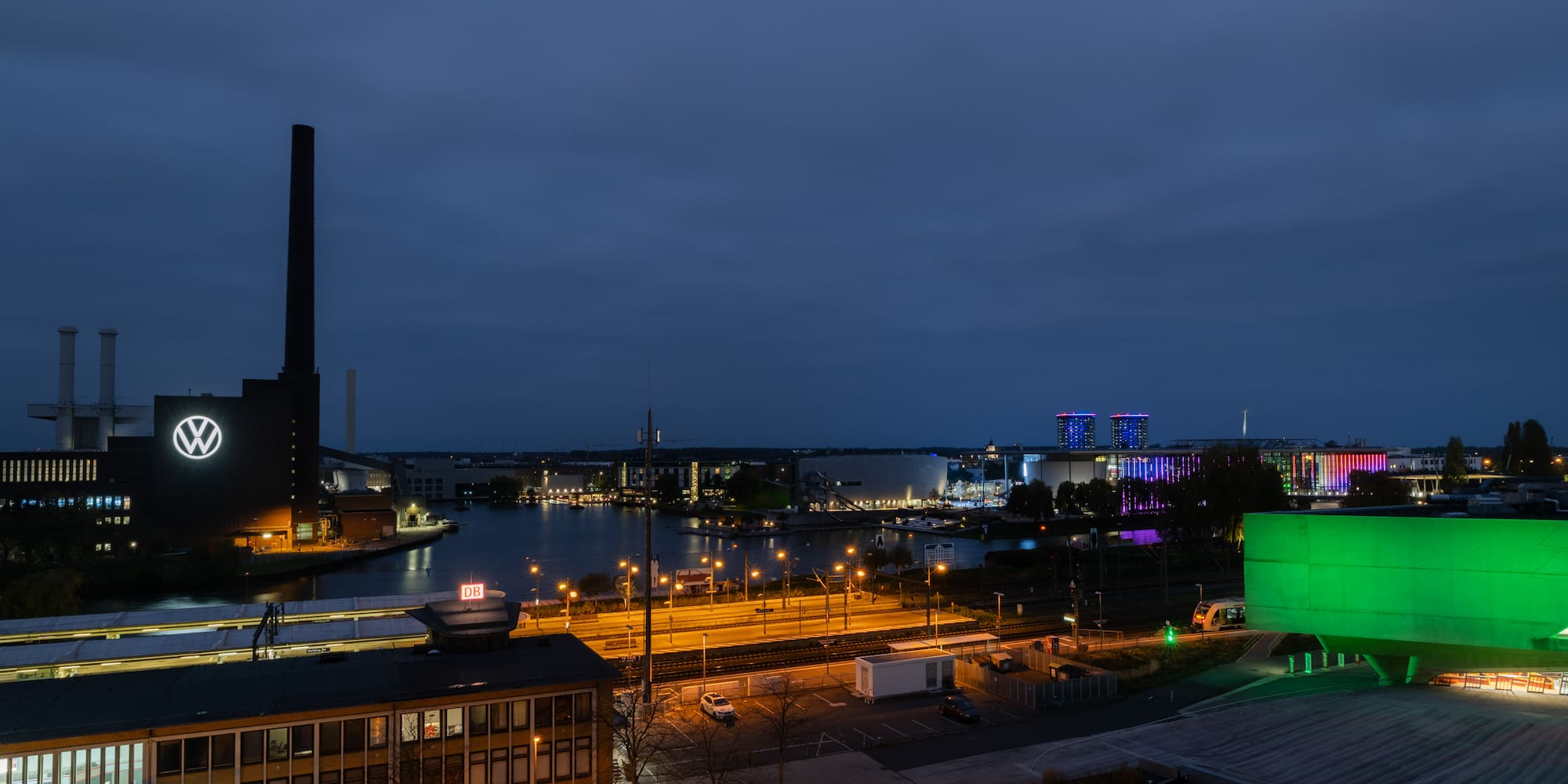 a city at night with a lot of lights