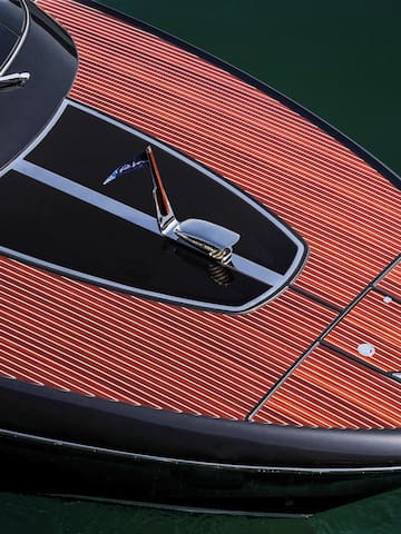 a close up of a boat