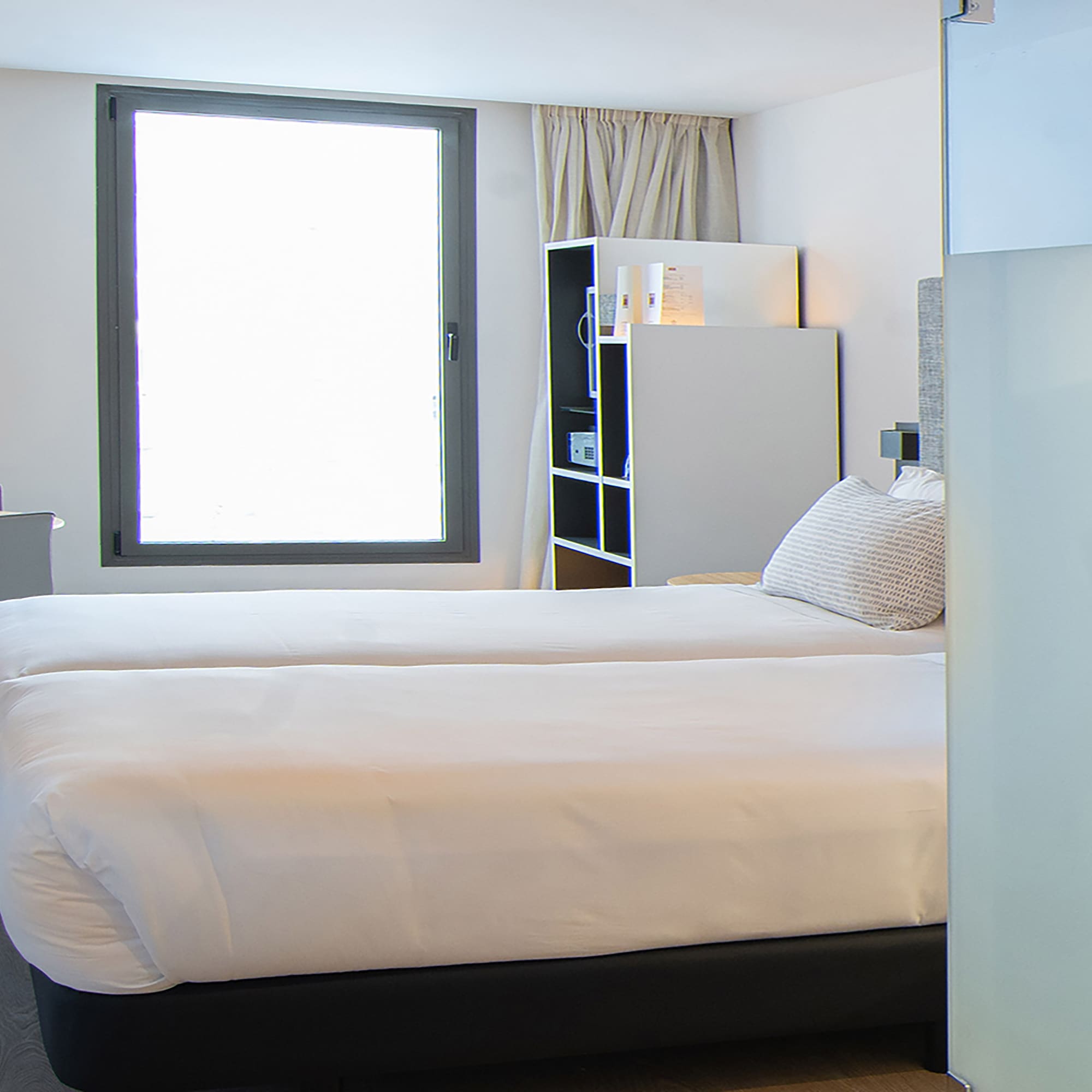 a room with two beds