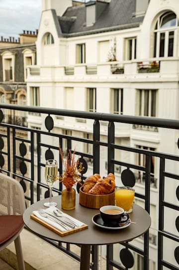 a table with food and drinks on it
