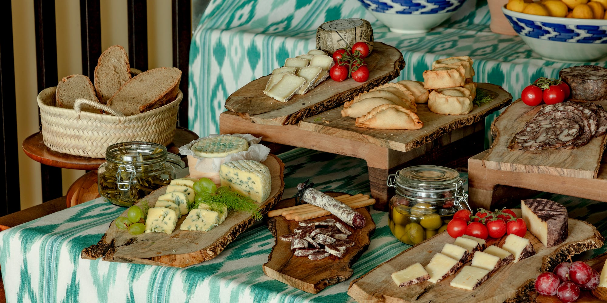 a table with food on it