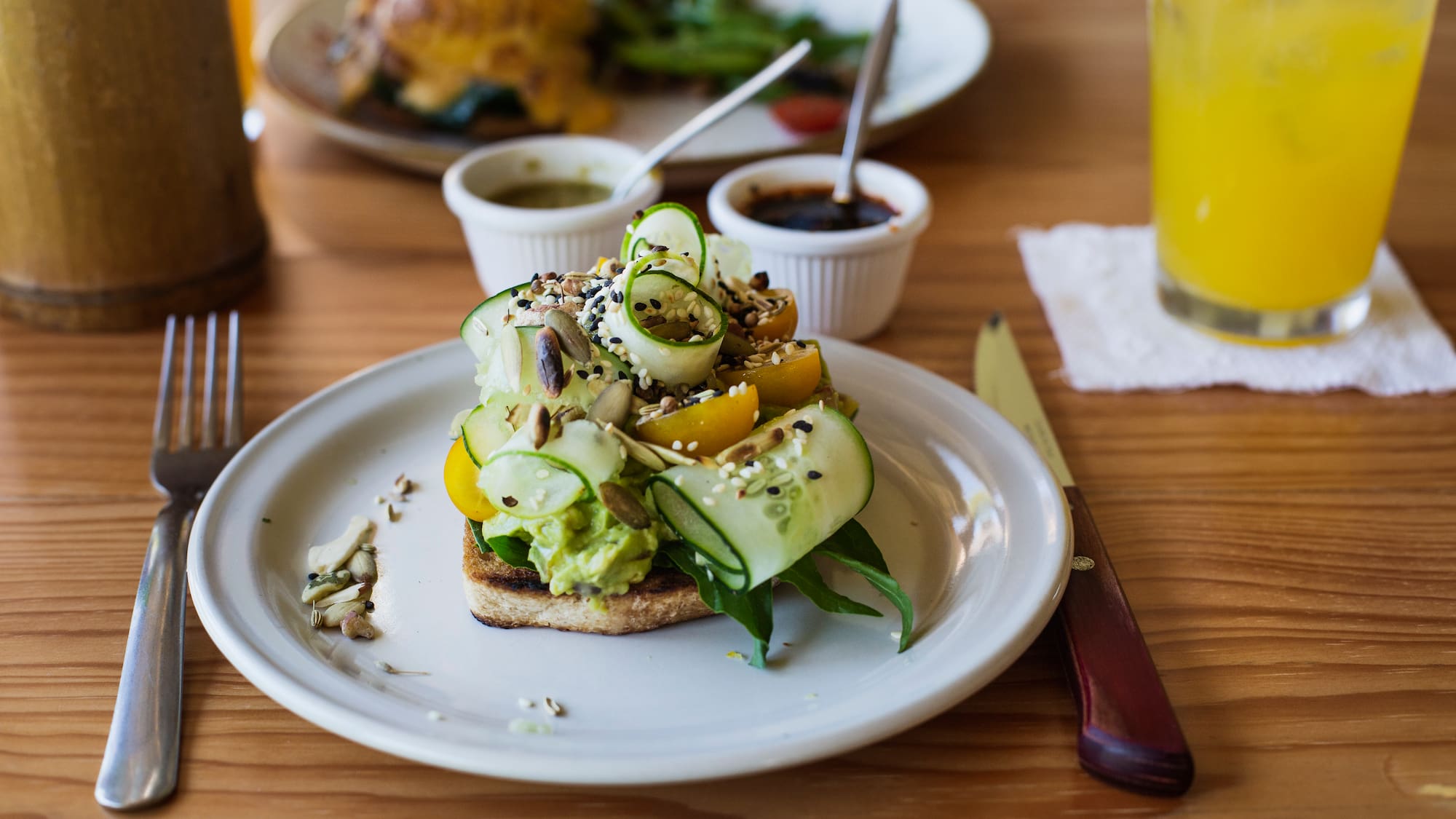 a plate of food on a table