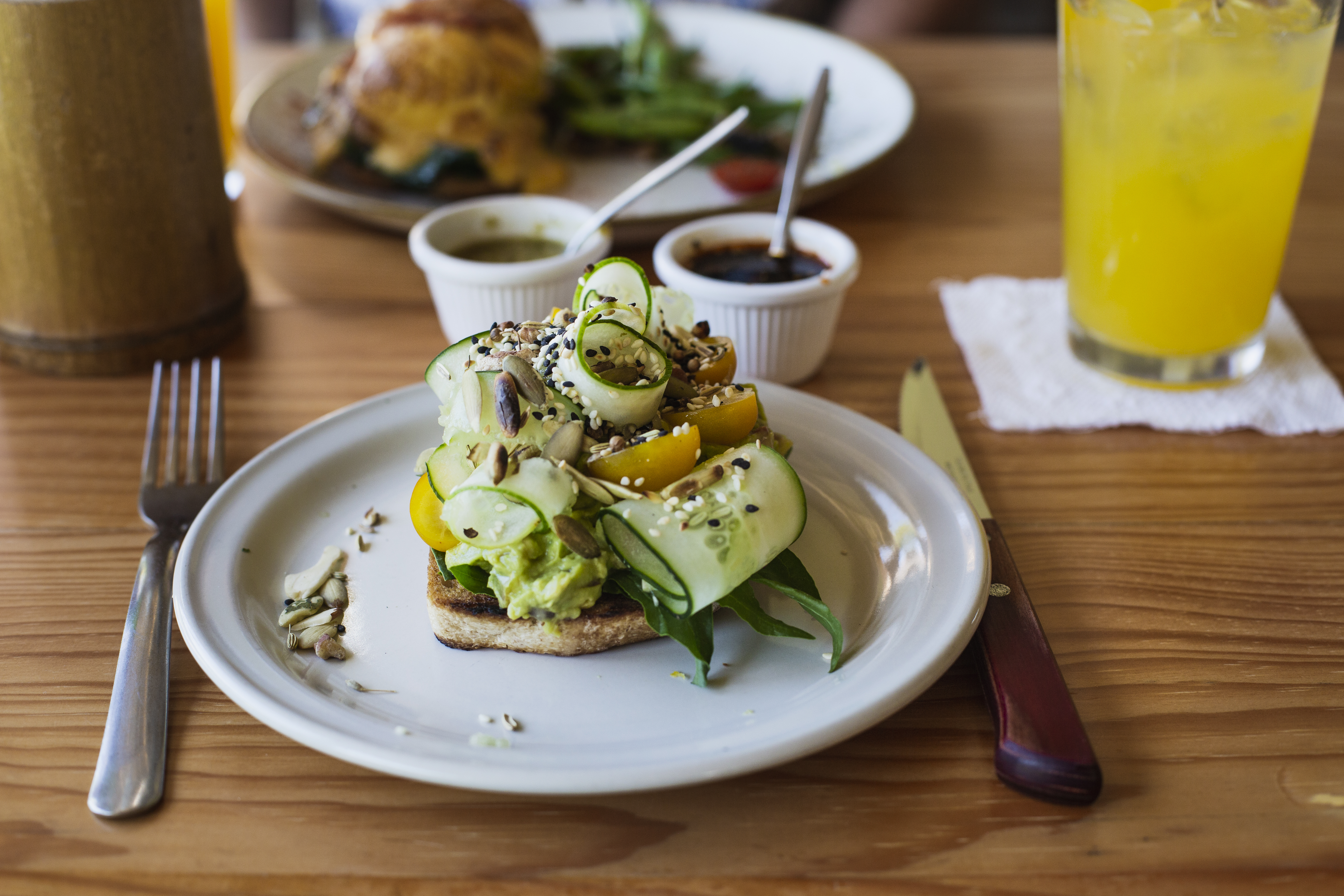 a plate of food on a table
