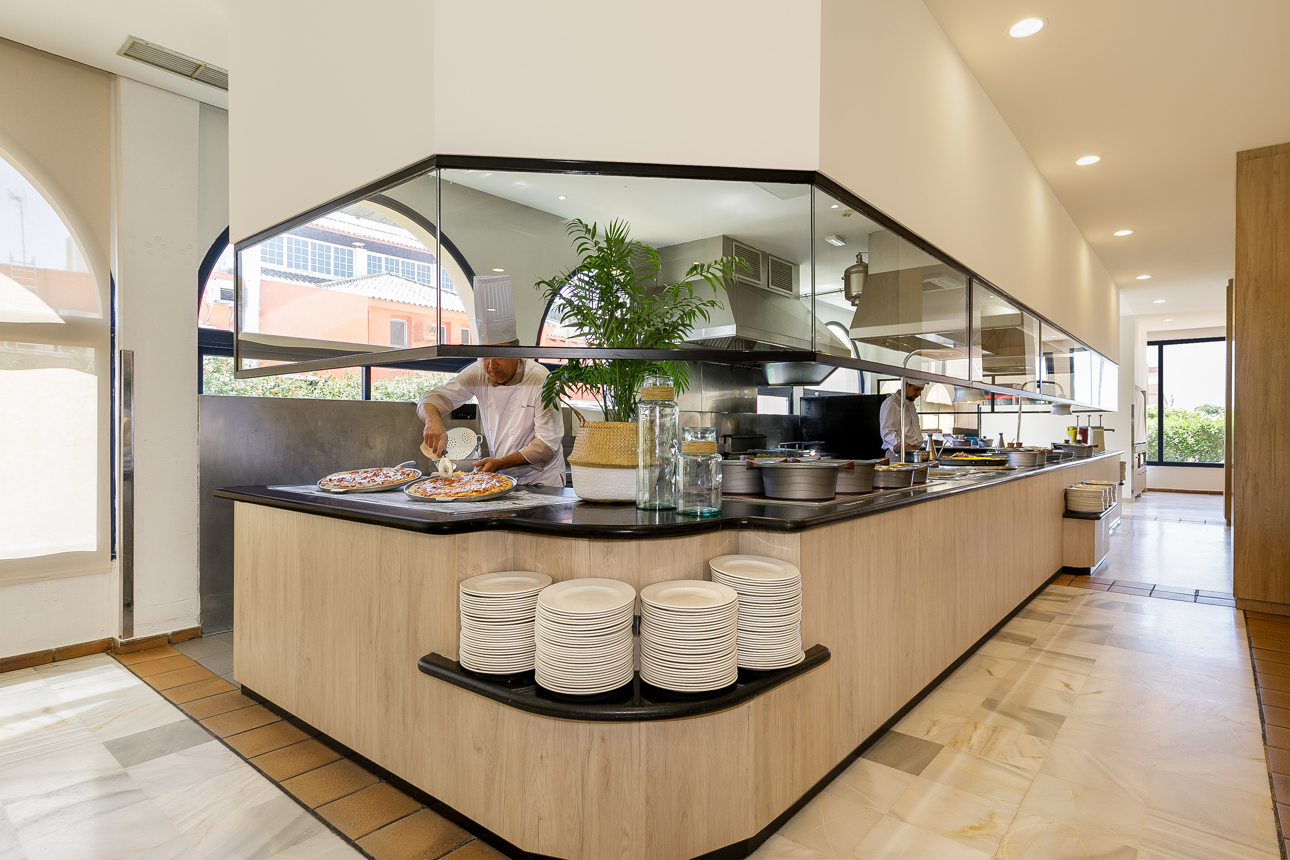 a chef cooking in a kitchen