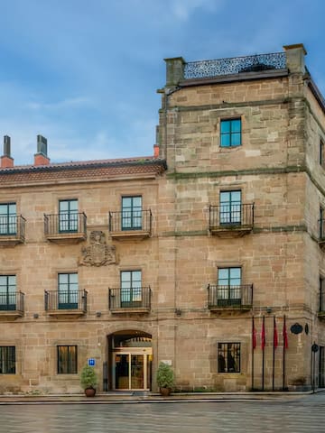 a building with many windows