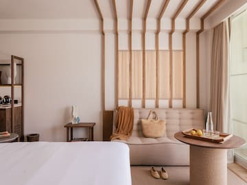 a room with a bed and a couch