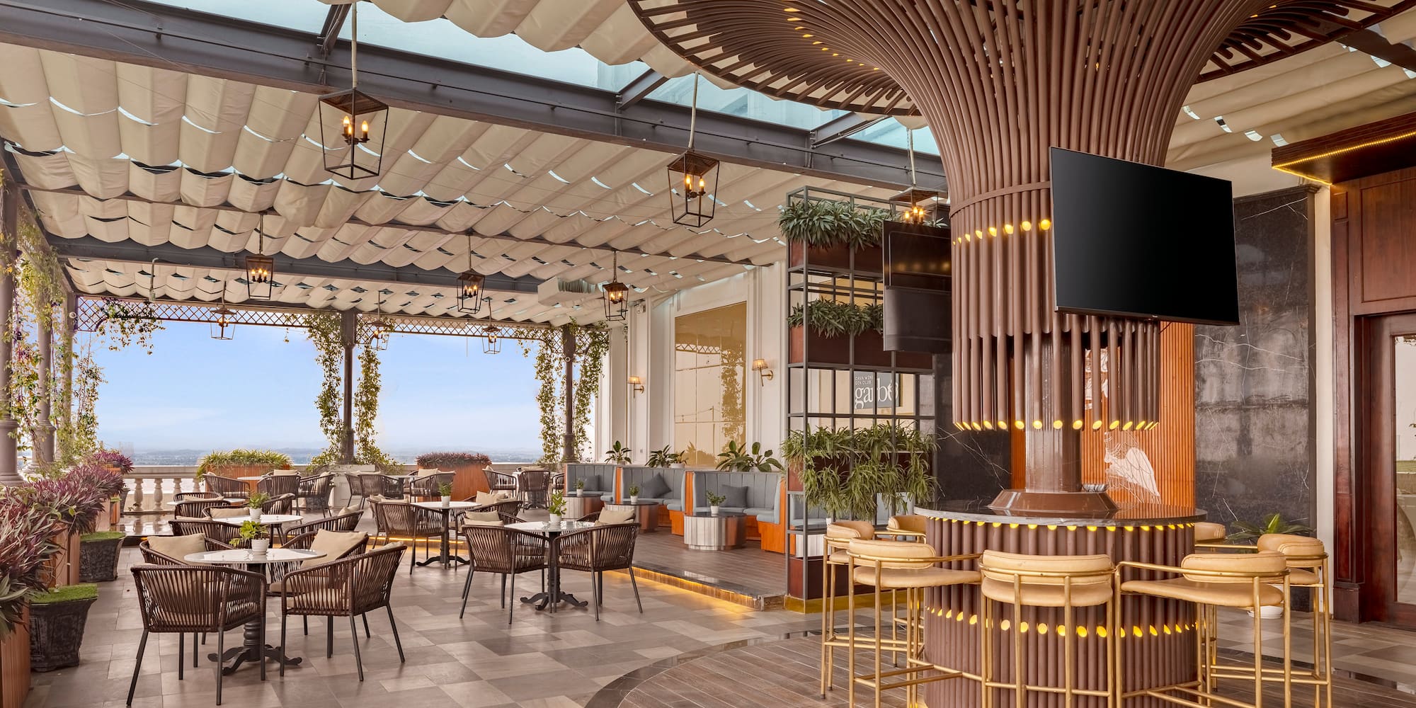 a restaurant with tables and chairs