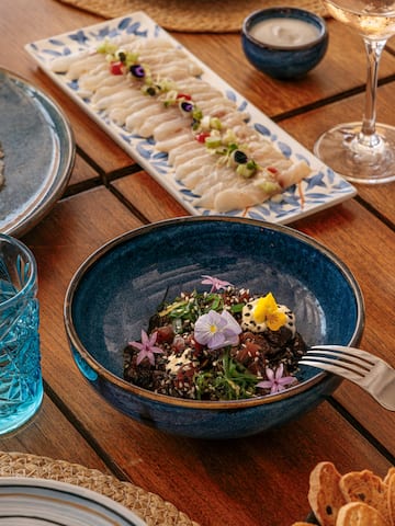 a plate of food on a table