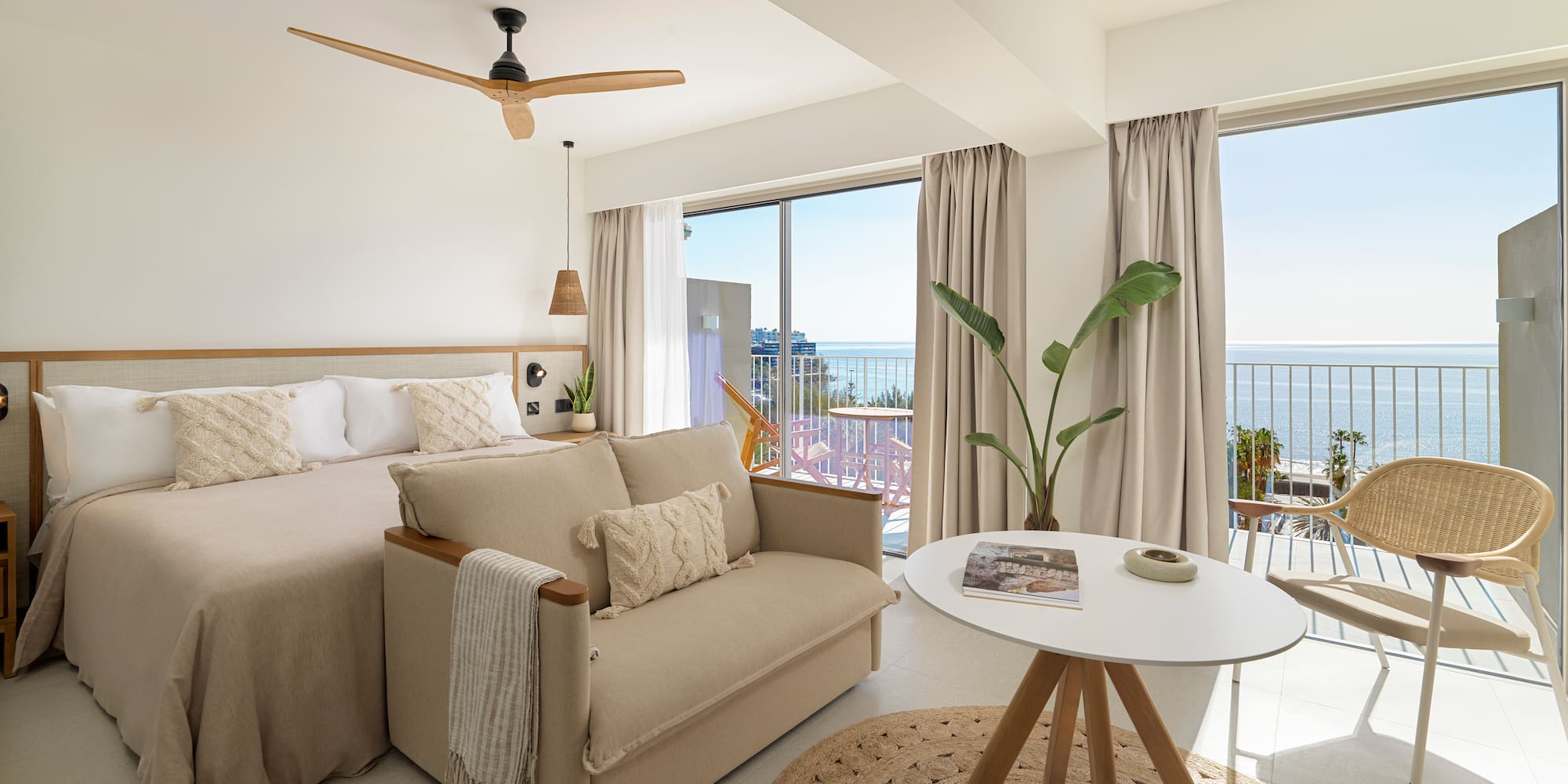 a room with a bed and a couch