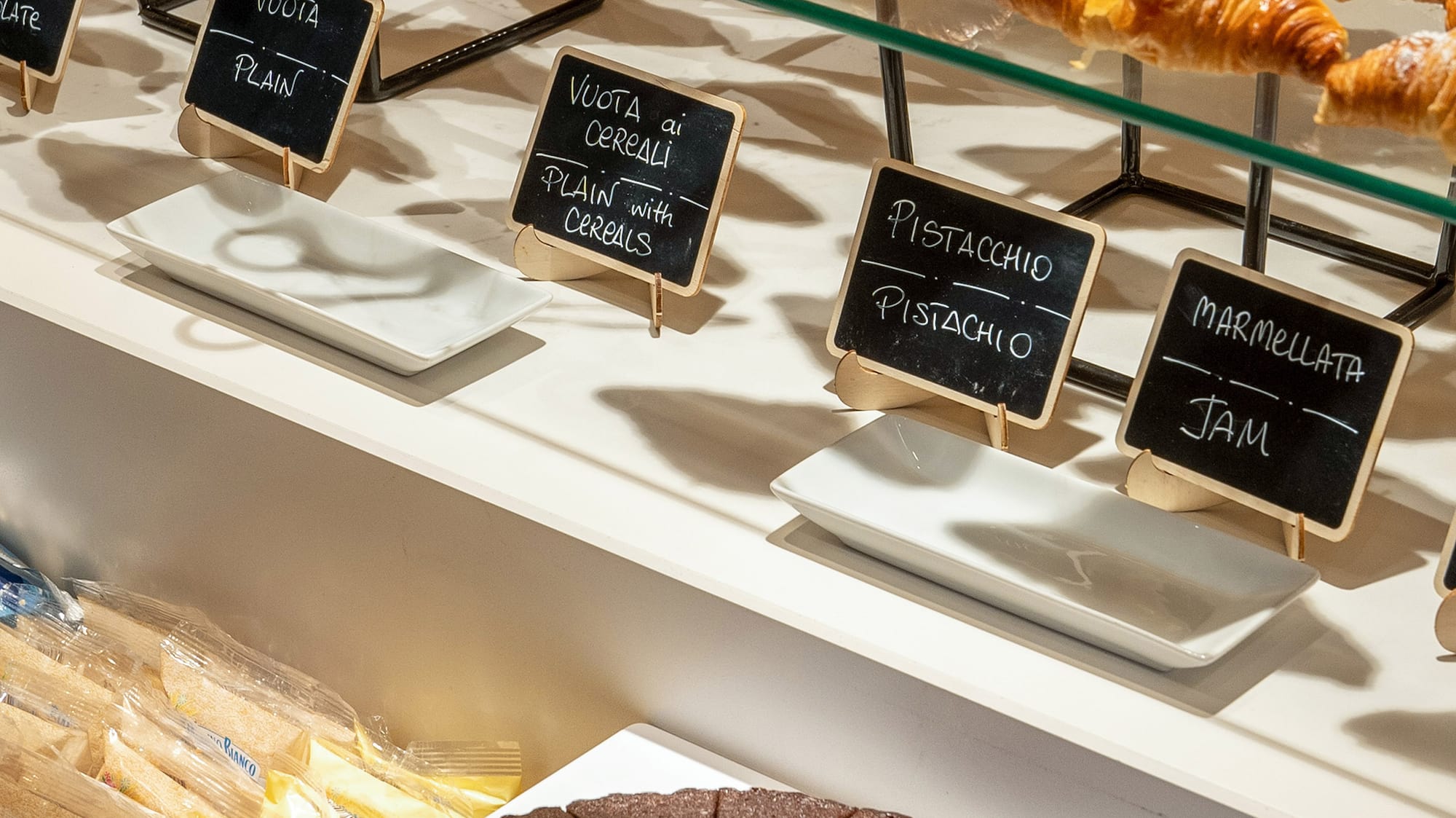 a display of pastries and pastries