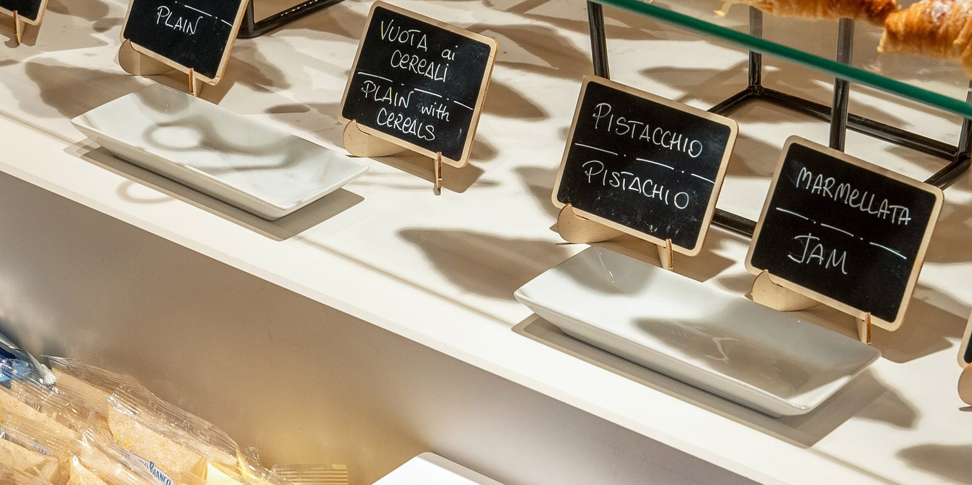a display of pastries and pastries