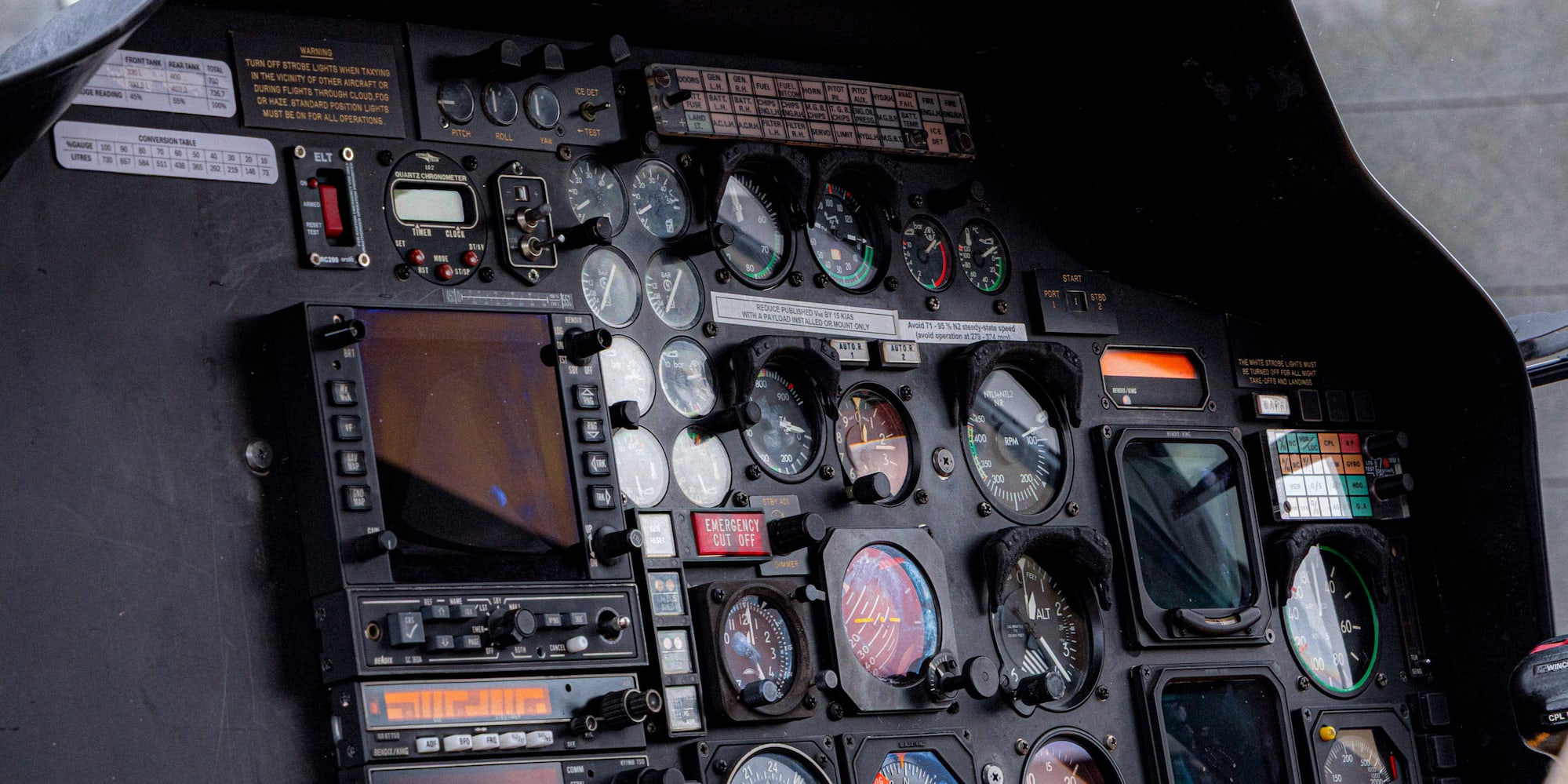 a cockpit of a plane