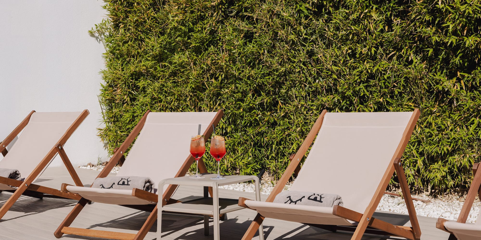 a group of chairs on a patio