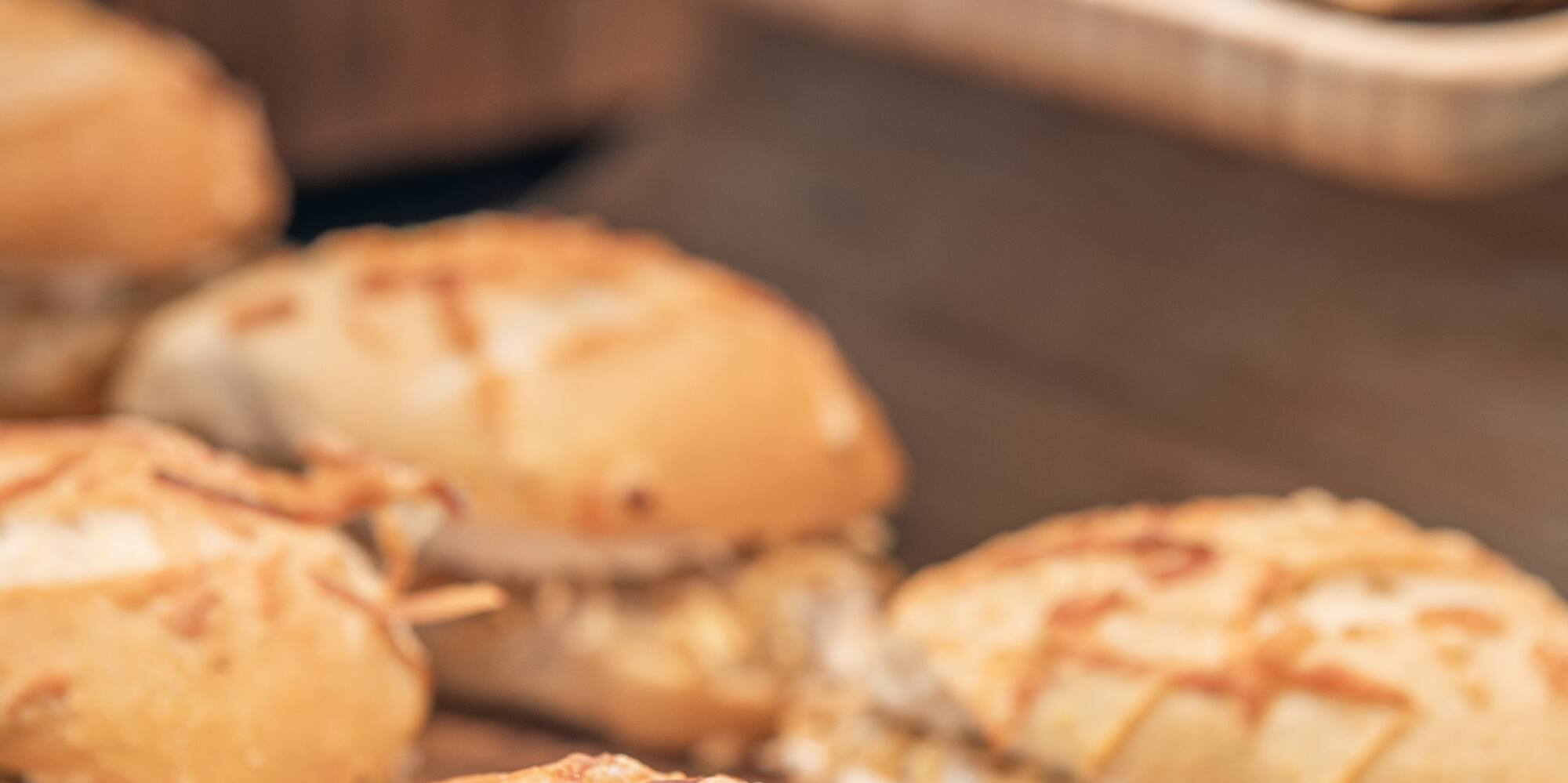 a group of sandwiches on a table