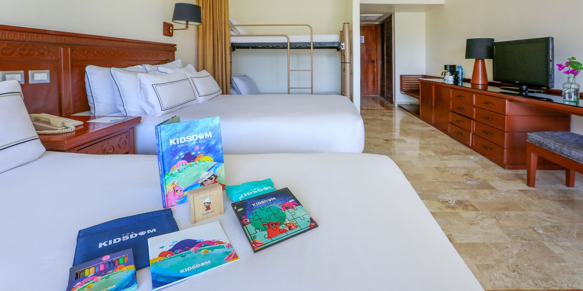 a bed with books on it