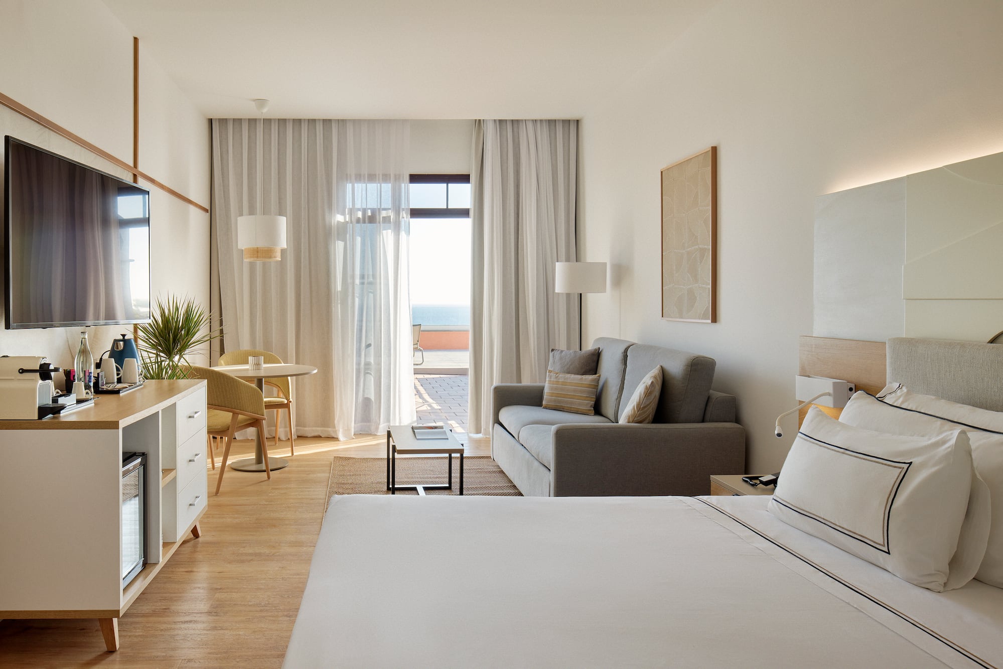 a room with a bed and a couch