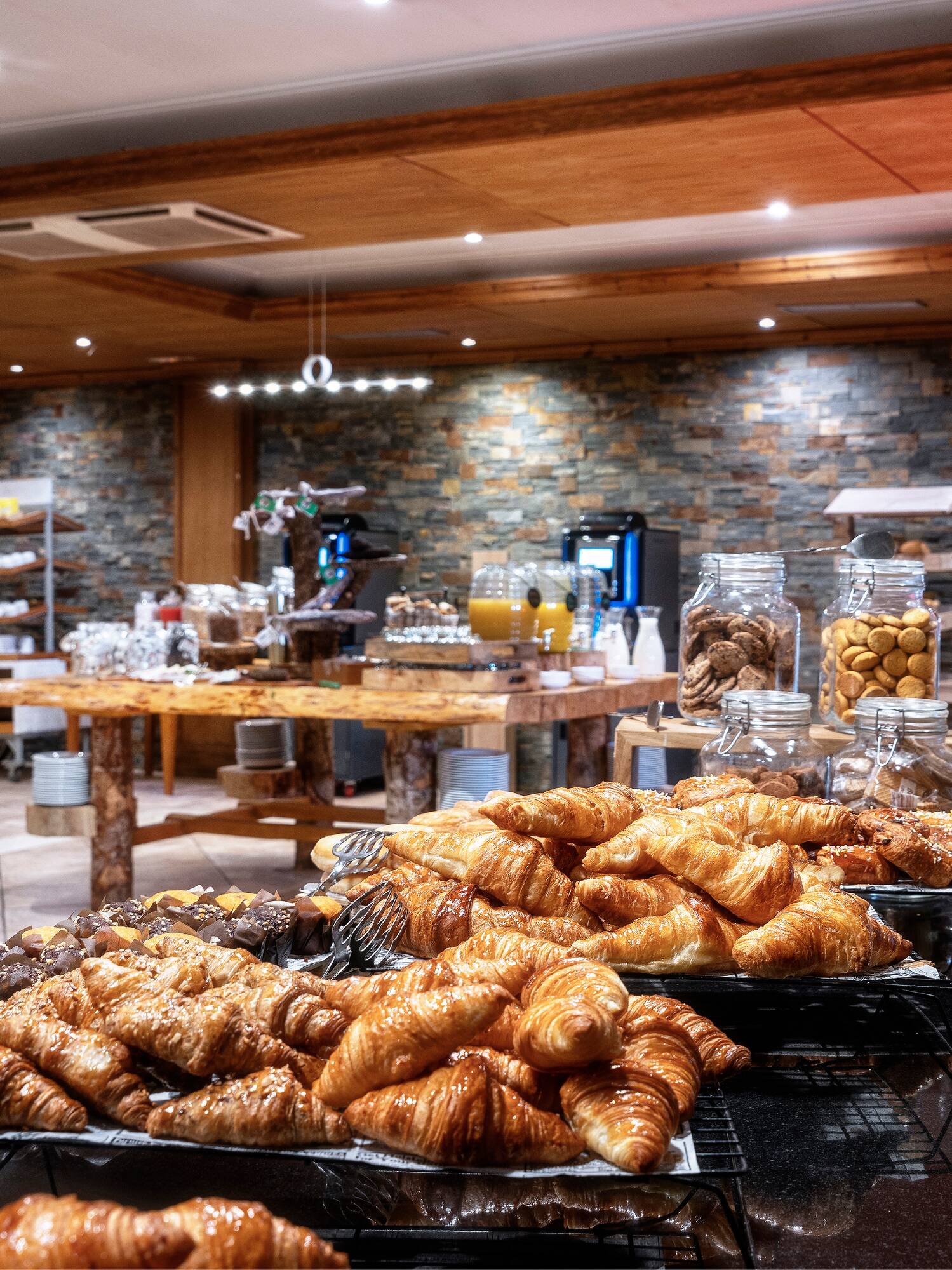 a bakery with many different types of pastries