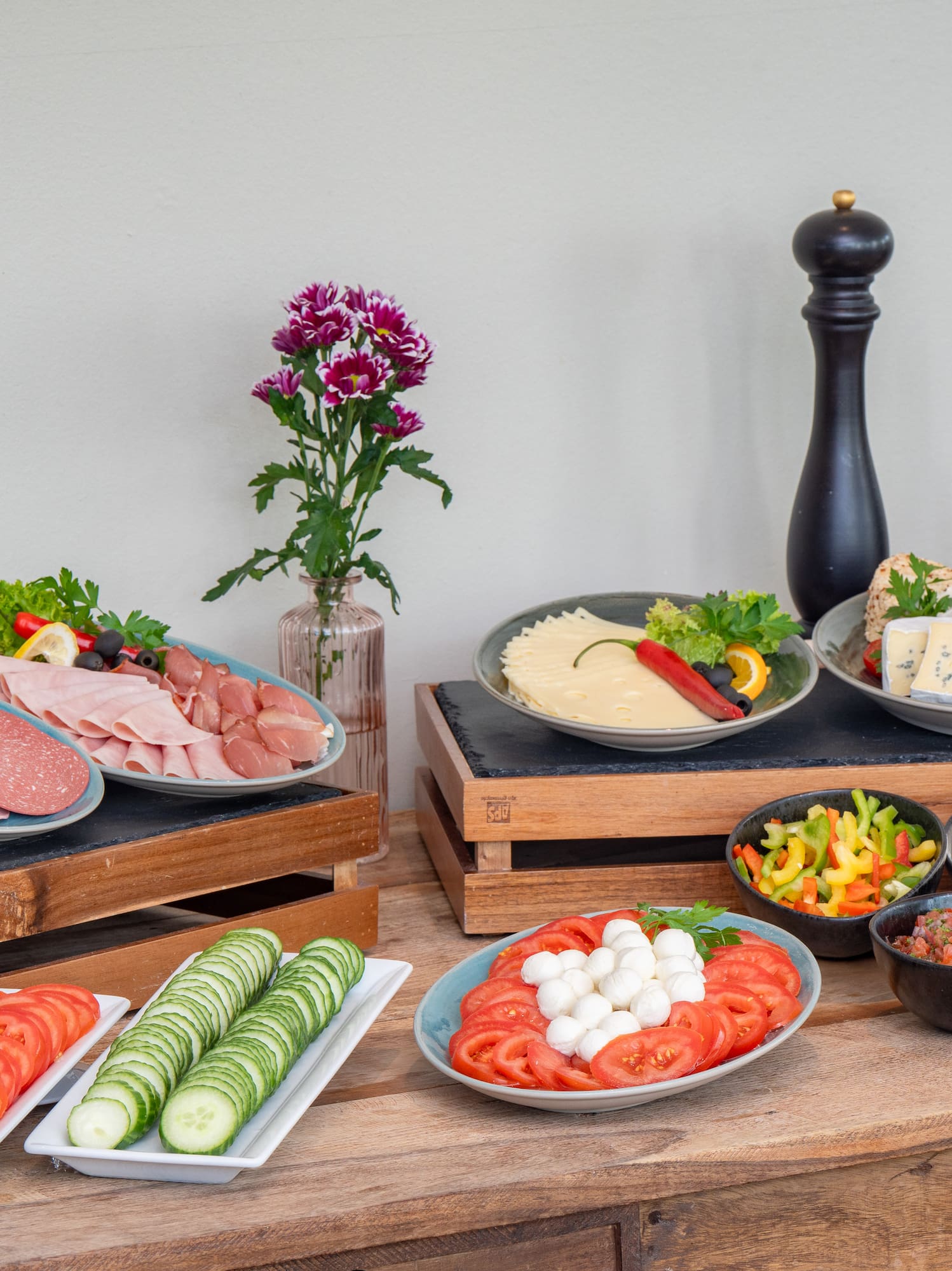 a table full of food