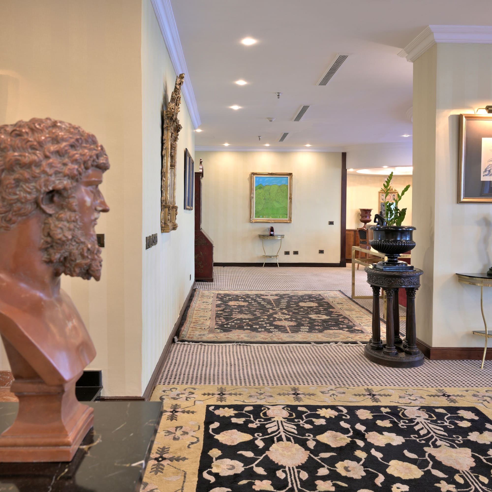 a statue of a man in a room