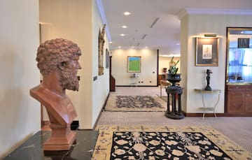 a statue of a man in a room