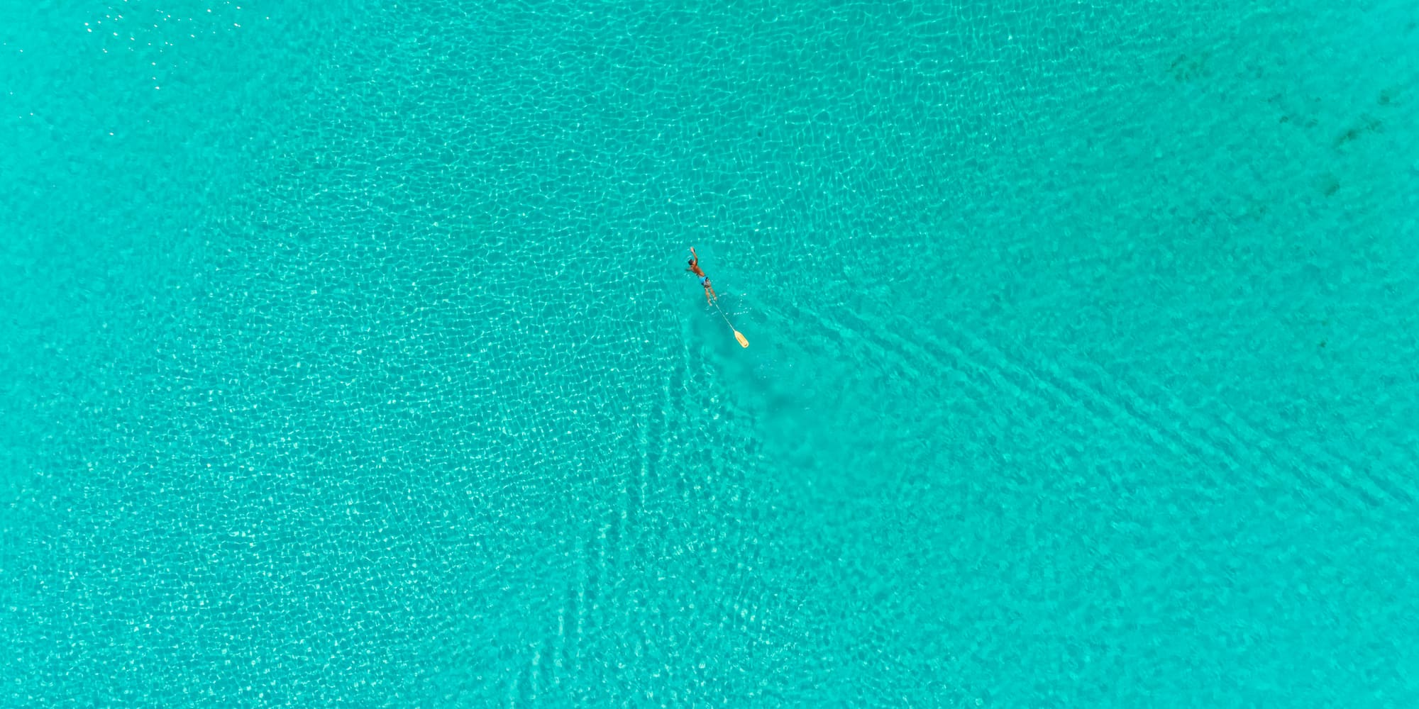 a person in a body of water