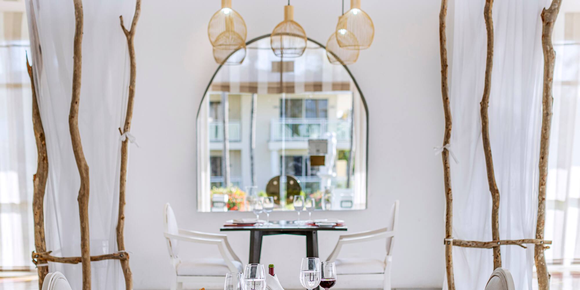 a table with food on it