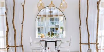 a table with food on it