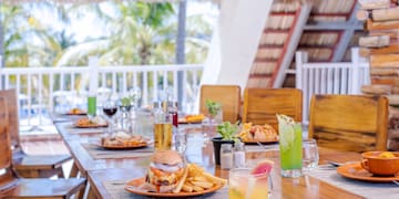 a table with food on it