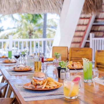 a table with food on it