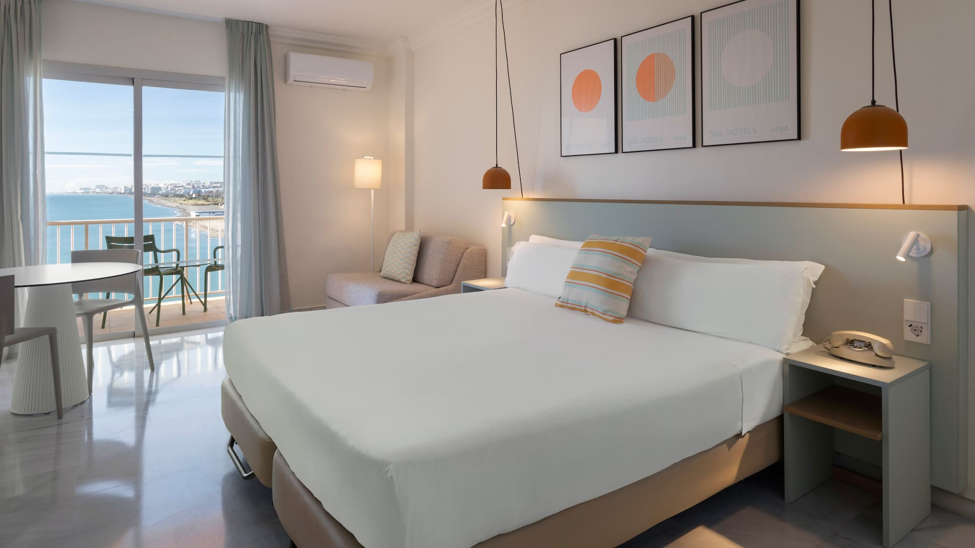 a room with a bed and a couch