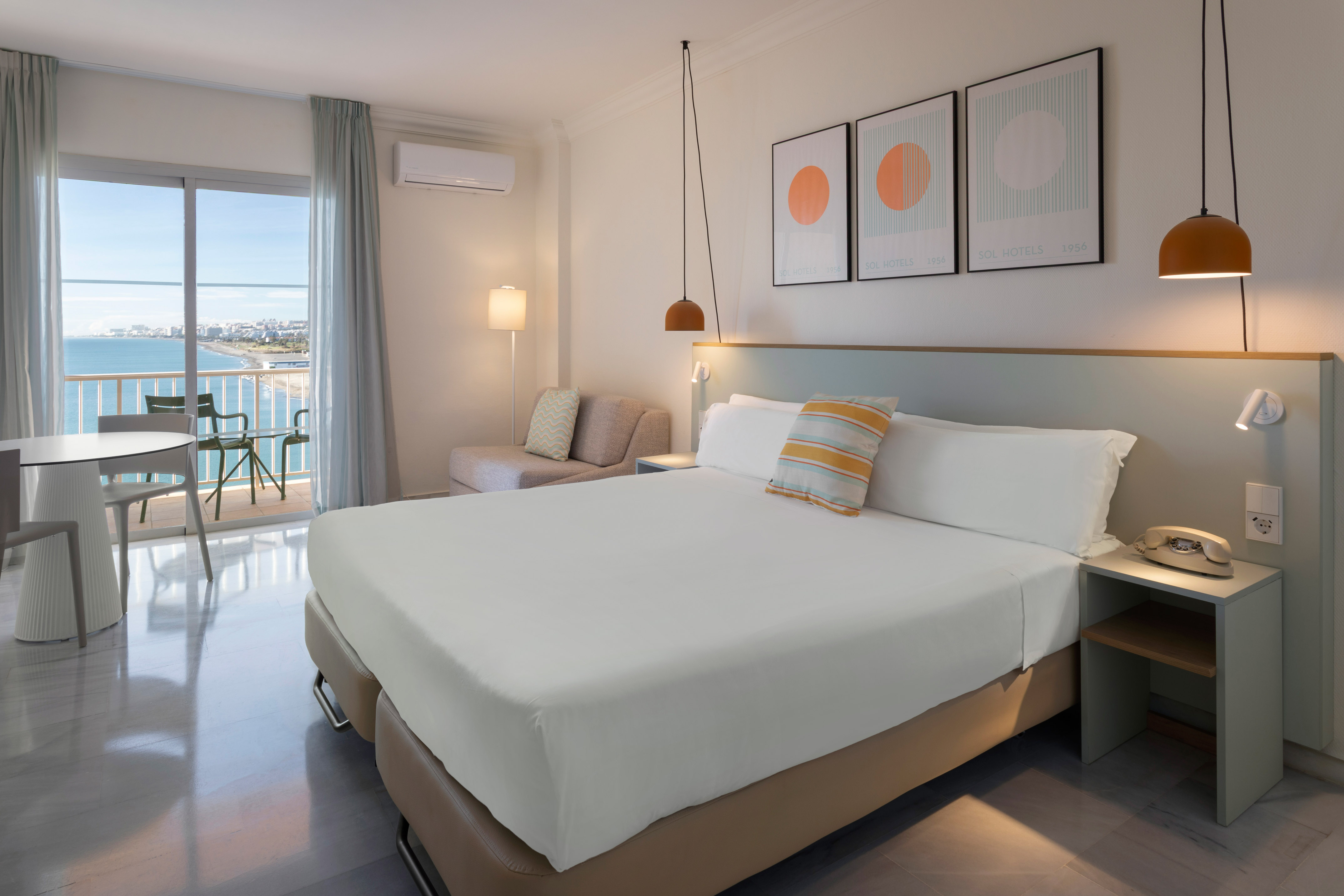 a room with a bed and a couch