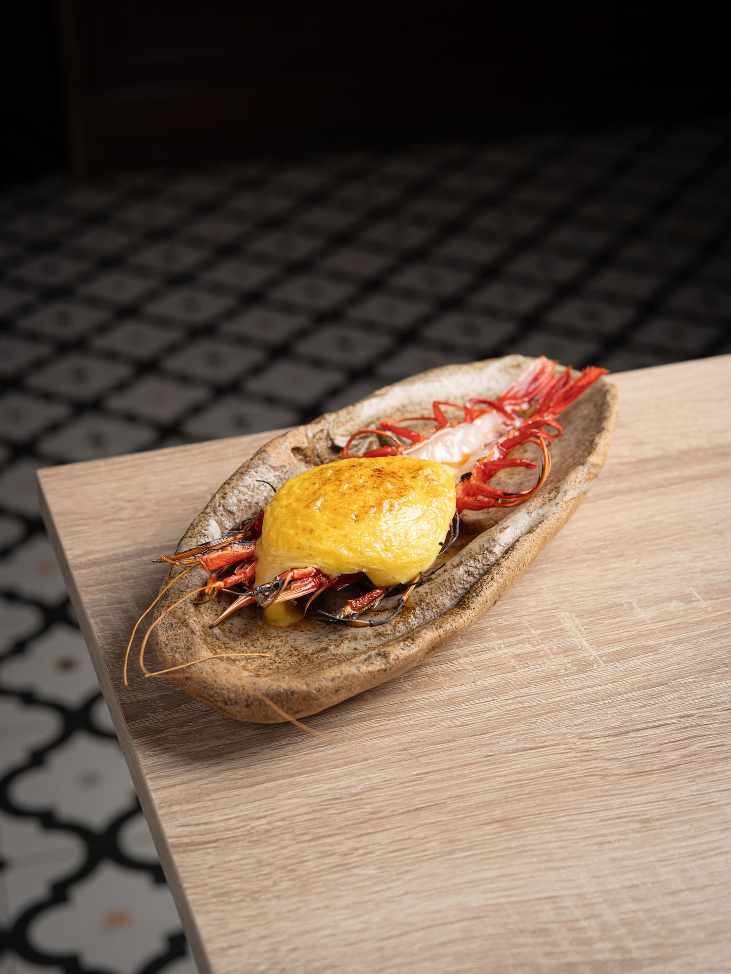 a shellfish on a table