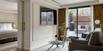 a living room with a television and a living room