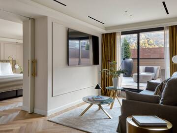 a living room with a television and a living room