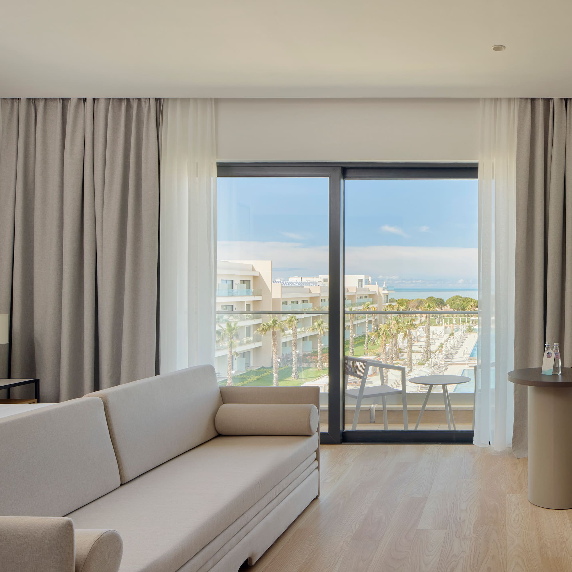 a room with a couch and a table