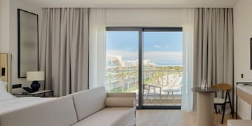 a room with a couch and a table