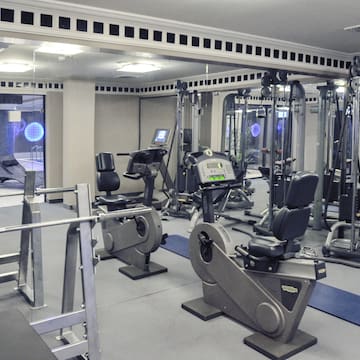 a gym with exercise equipment