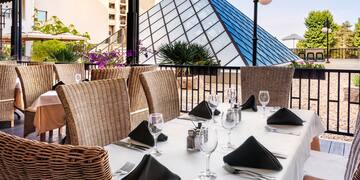 a table set for a dinner