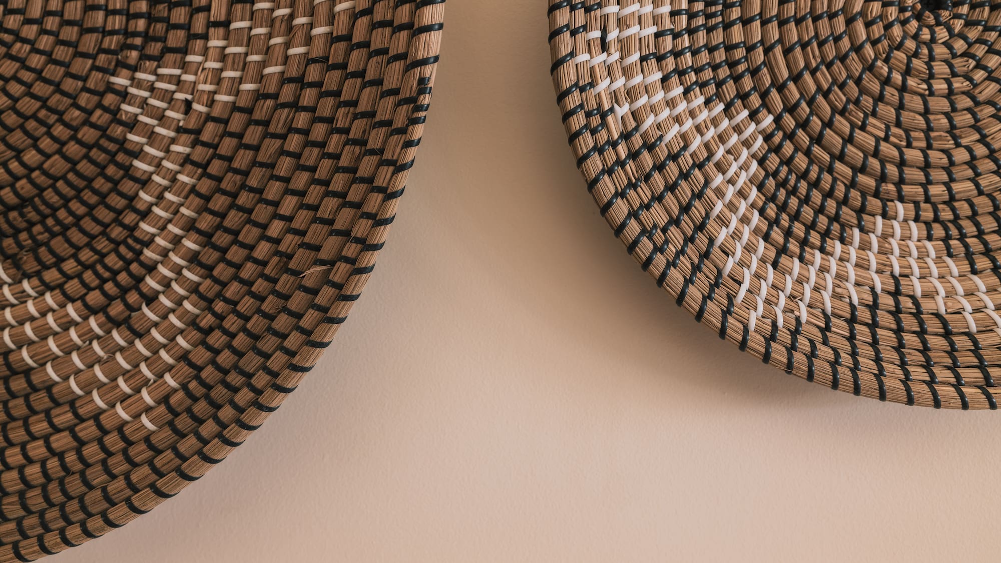 a close up of baskets