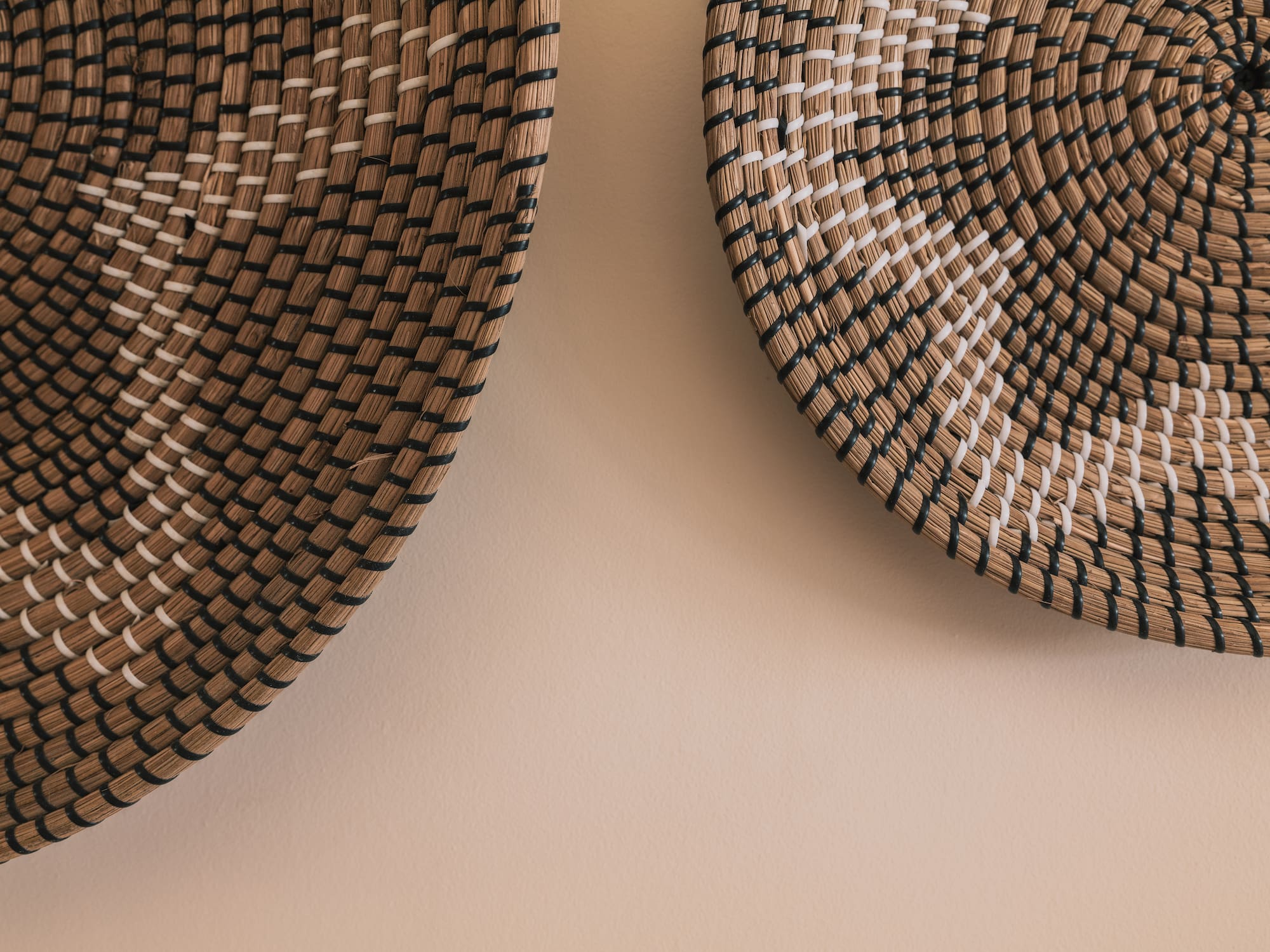 a close up of baskets