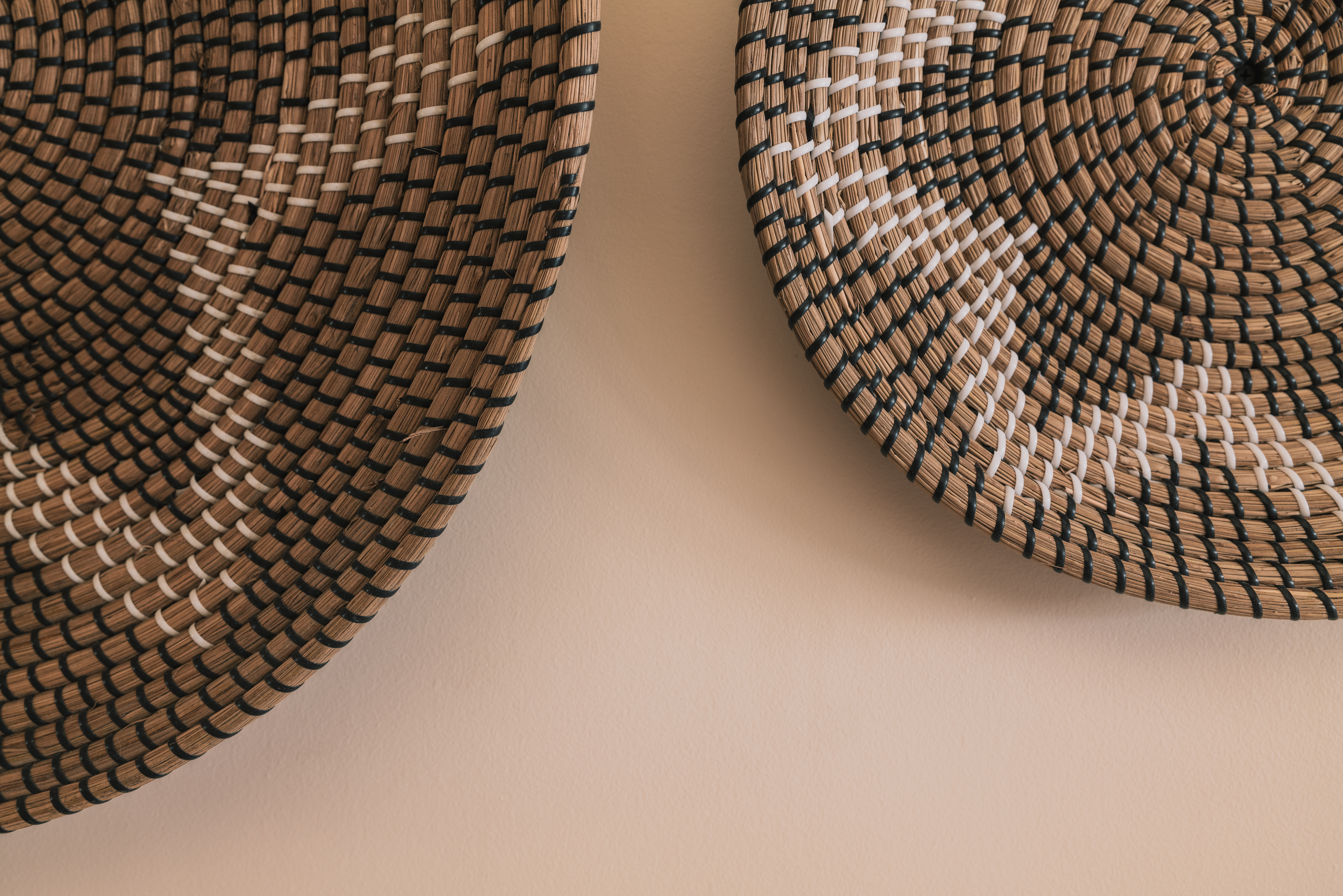 a close up of baskets