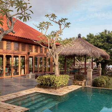 a pool in a building