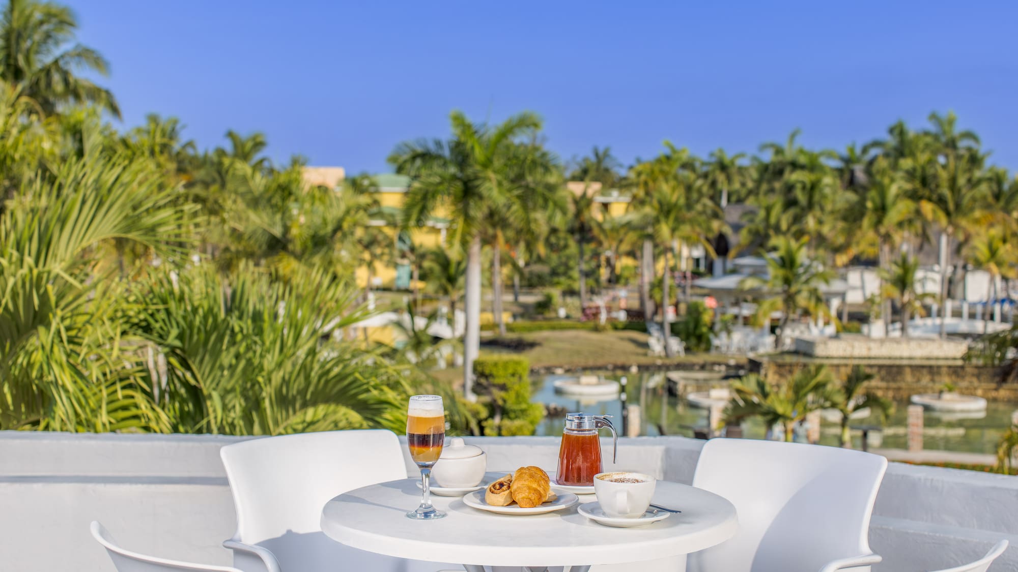 a table with food and drinks on it